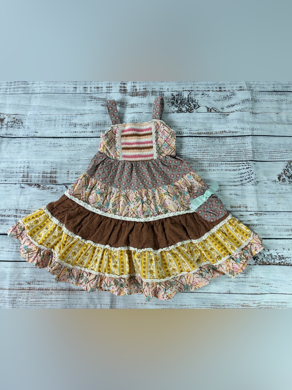 Matilda Jane Dress 2T Enchanted Garden Arabella Girls Boutique Tiered Maxi